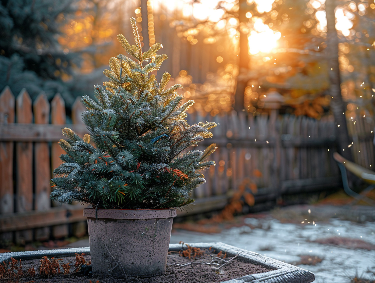 arbre pot hiver